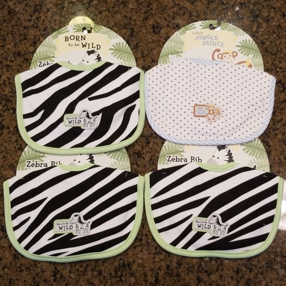 4 Bibs - Born to be Wild And Little Jungle Prince